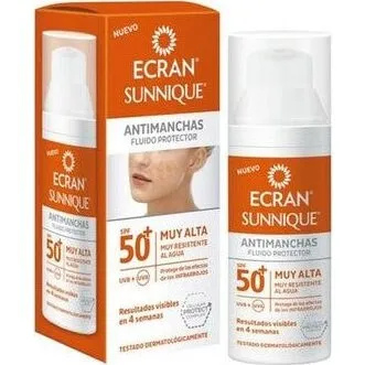Ecran Sunnique Anti-stain SPF50+ solbeskyttelsesvæske, 50 ml