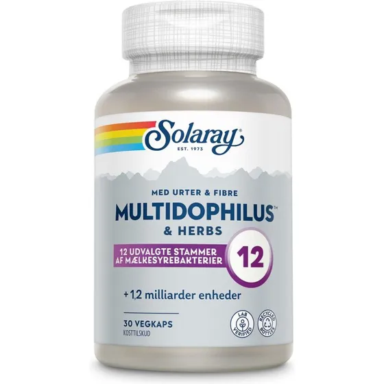 Solaray Multidophilus & Herbs 30 kapsler