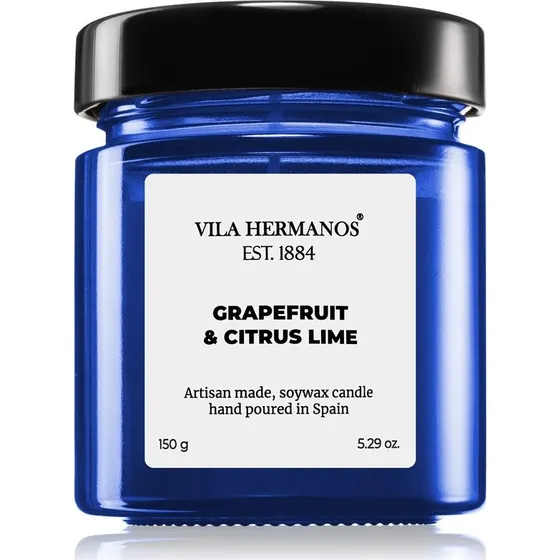Vila Hermanos Apothecary Cobalt Blue Grapefruit & Citrus Lime duftlys