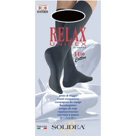 Solidea Relax 140 Knæstrømper, mørkeblå, 18-23 mmHg