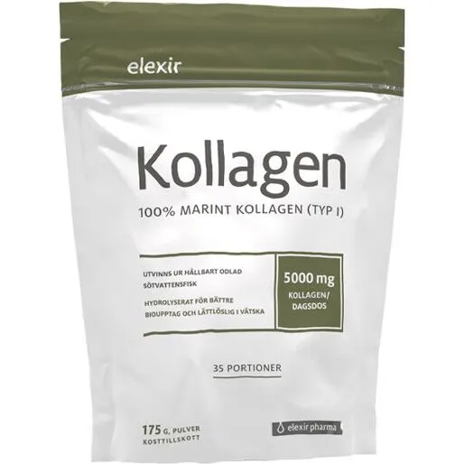 Elexir Pharma Kollagenpulver 175 g (marint, Type I)