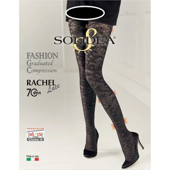 Solidea Rachel Lace Compression Tights 70 Denier 10-15 mmHg Sort