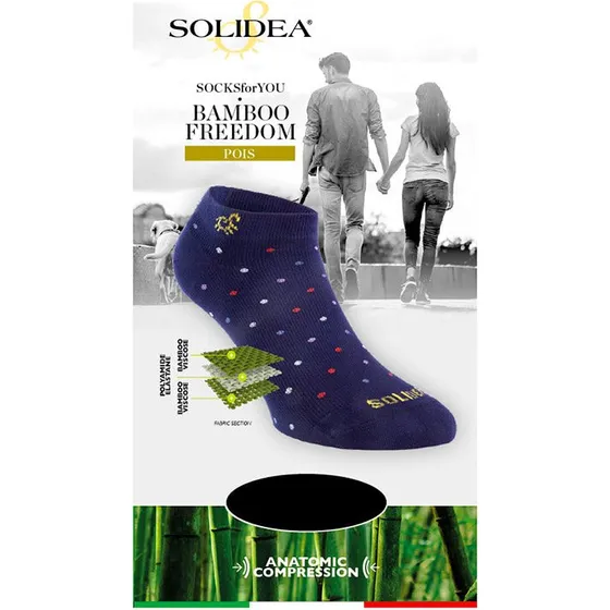 Solidea Bamboo Freedom Pois Sokker - Sort, 2M