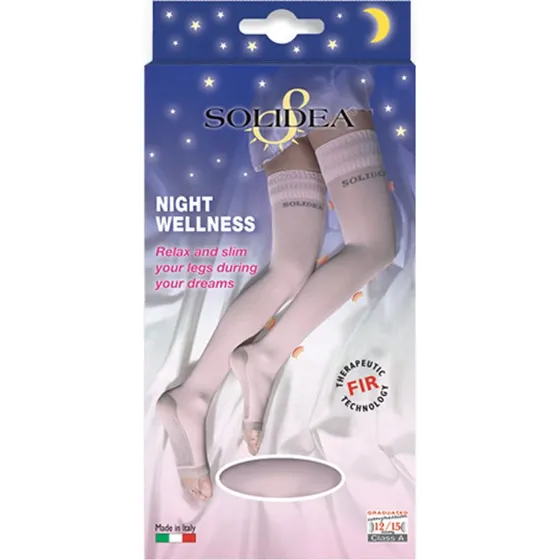 Solidea Night Wellness Kompressionsstrømper 12-15 mmHg 4XL Sort