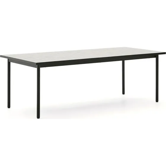 Kave Home Maurina udendørs spisebord - mørkegrøn, 223x101 cm