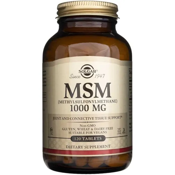 Solgar MSM 1000 mg, 120 tabletter