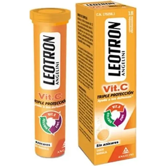 Leotron Vitamin C brusetabletter med zink og selen, 18 stk.