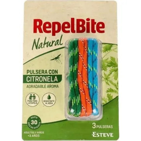 REPEL BITE Myggeafvisende armbånd i reb - Naturale