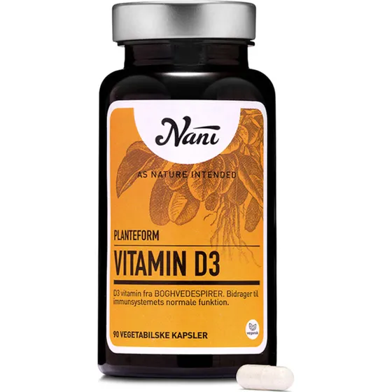 Nani Vitamin D3 på planteform, 90 kapsler