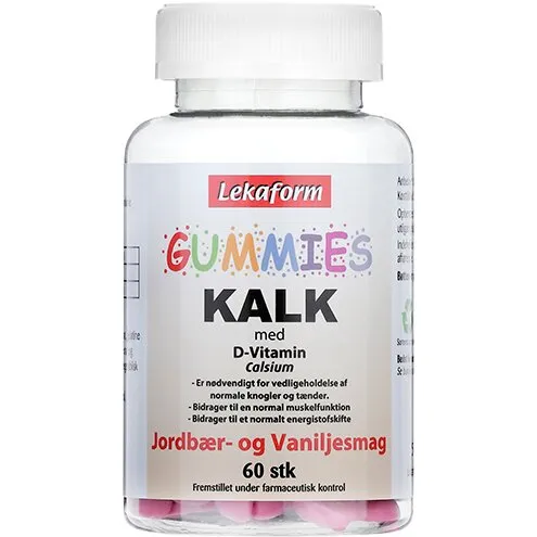 Lekaform Gummies Kalk + D‑Vitamin, 60 stk