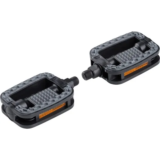 FORCE 807 Cykelpedaler - Plastik Anti-slip, Sort-grå
