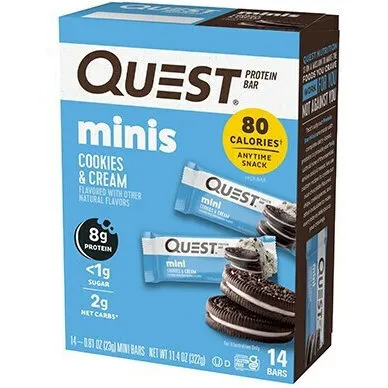 Quest Mini Bars Cookies n Cream – 14 stk.