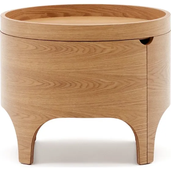 Kave Home Octavia Sengebord i natur - 55x55x45 cm