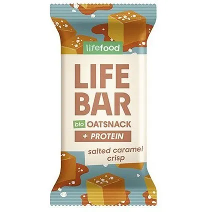 Lifebar Havre Snack Protein Salted Caramel Crisp Økologisk 40 g