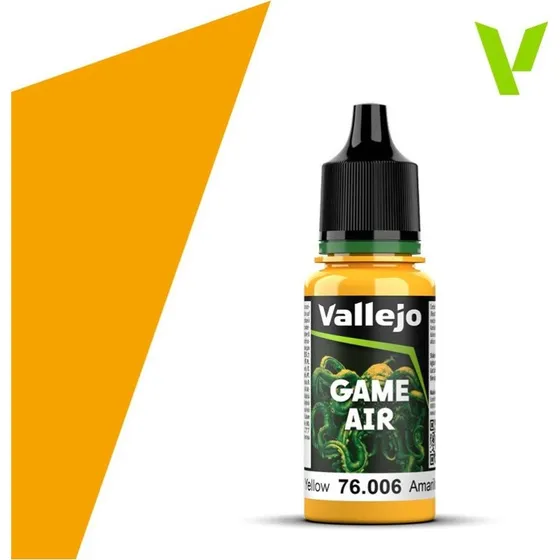 Vallejo Game Air Sun Yellow - Akrylmaleri til Airbrush - 18 ml