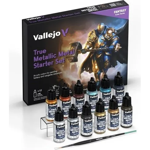 Vallejo True Metallic Metal: Starter Set (12 farver)