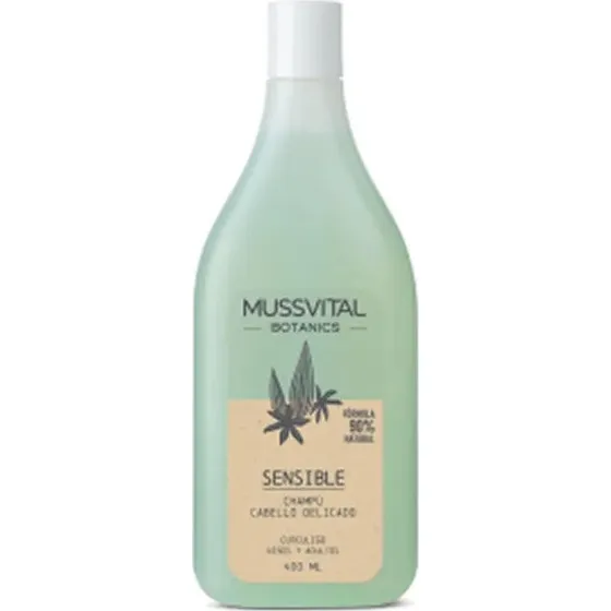 Mussvital Botanics Sensitiv Shampoo til sart hår, 400 ml