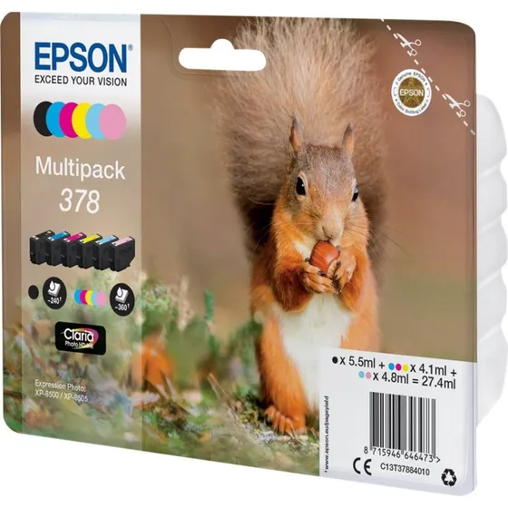 Epson 378 Multipack - 6 farver til Expression Home/Photo