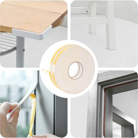 vidaXL Selvklæbende skum tape 2 stk. Hvid 15mm x 10m CR-skum