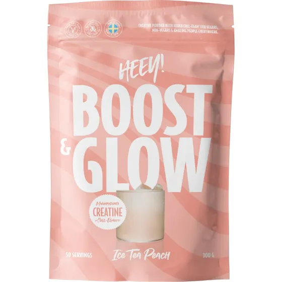 Heey! Boost & Glow Creatine & Vegan Collagen Ice Tea Peach 300 g