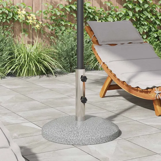 vidaXL Parasolfod i granit, 26,45 kg, grå (40-50 mm)