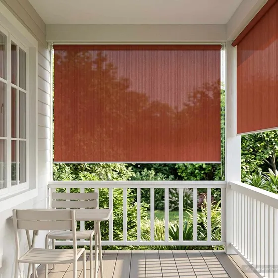 vidaXL Udendørs rulleskærm Terracotta 400 x 230 cm 90% UV-blok