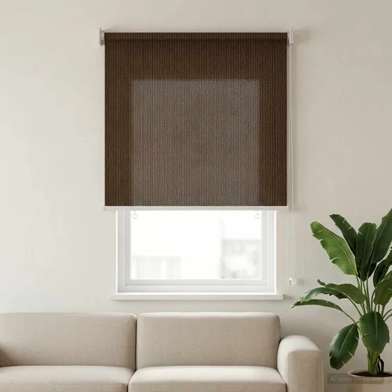 vidaXL Udendørs rulleskærm 60 x 140 cm Brun 90% UV-beskyttelse