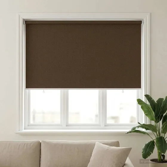 vidaXL Udendørs rulleskærm Brun 140 x 140 cm 90% UV-beskyttelse