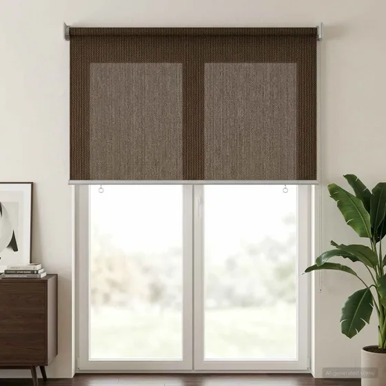 vidaXL Udendørs rulleskærm 80 x 230 cm Brun 90% UV-blokering