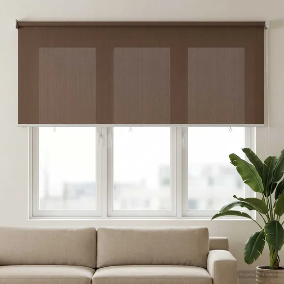 vidaXL Udendørs rulleskærm 90% UV-blok Gråbrun 200 x 140 cm