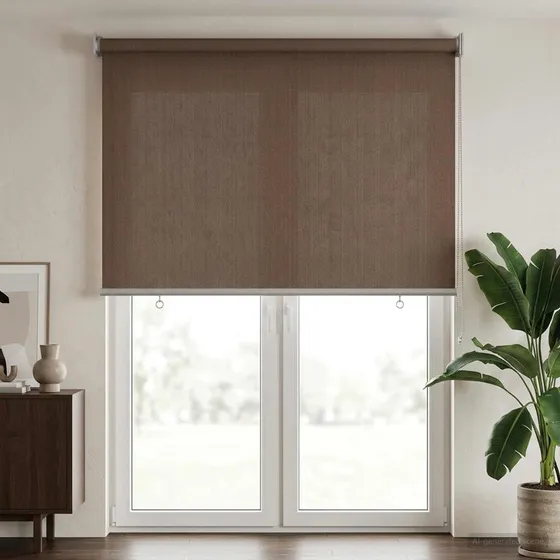 vidaXL Udendørs rulleskærm 60 x 230 cm, 90% UV-blok, Gråbrun