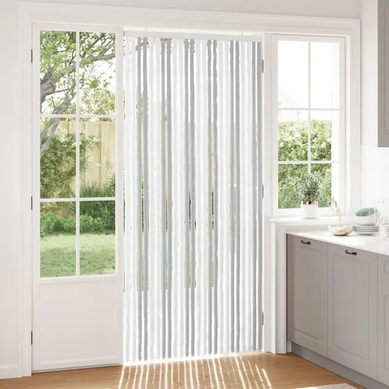 vidaXL Insektgardin i chenille, Lys Grå/Hvid, 100 x 220 cm
