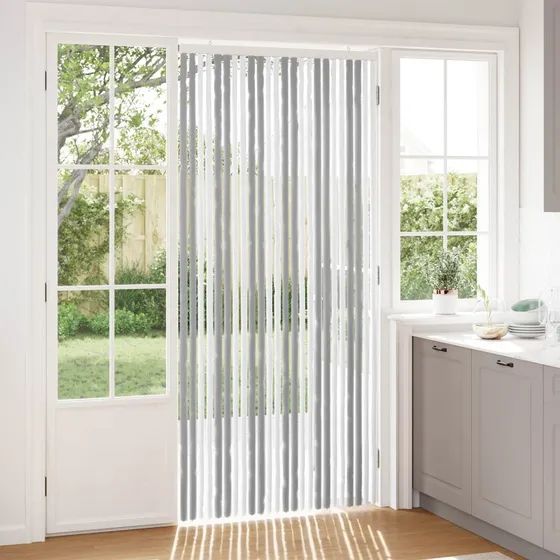 vidaXL Insektgardin i chenille Grå/Hvid 100 x 220 cm