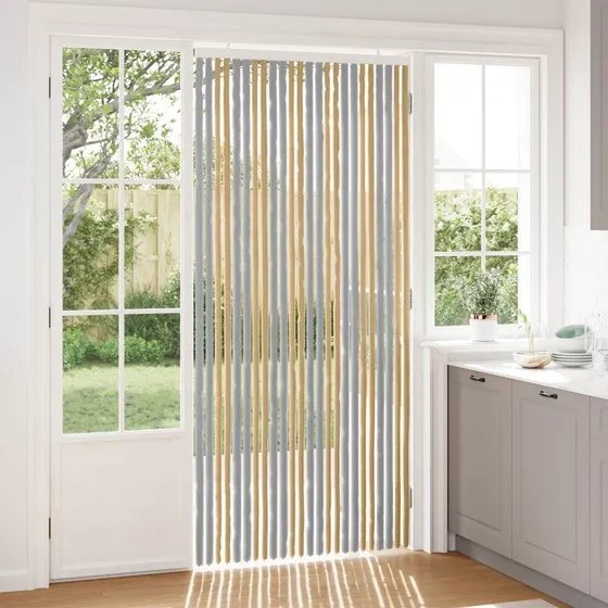 vidaXL Insektgardin i chenille, Grå/Beige, 100 x 220 cm