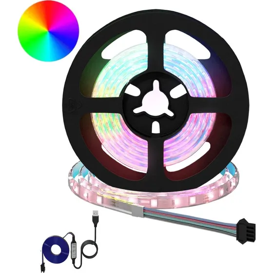 vidaXL LED Strip 12 stk. Sort/Gennemsigtig 1200 mm USB