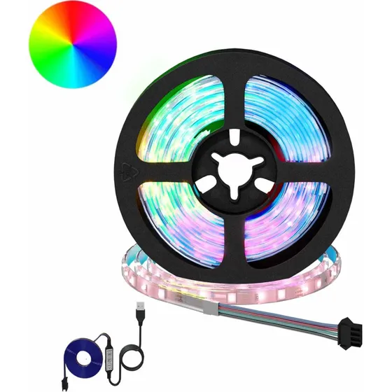 vidaXL LED Strip 12 stk. Sort/Gennemsigtig - 950 mm USB