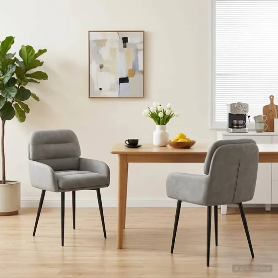 vidaXL Spisestole 2 stk. Fløjl Lysegrå 59 x 59,5 x 90 cm