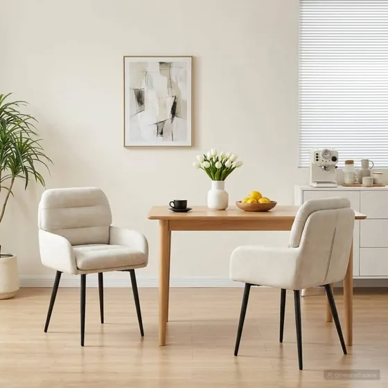 vidaXL Spisestole 2 stk. Fløjl Cremefarvet 59 x 59,5 x 90 cm