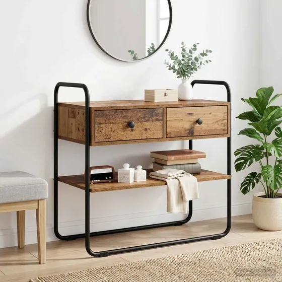 vidaXL Konsolbord Gammelt træ 100 x 40 x 75 cm