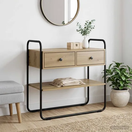 vidaXL Konsolbord Artisan-eg 100 x 40 x 75 cm