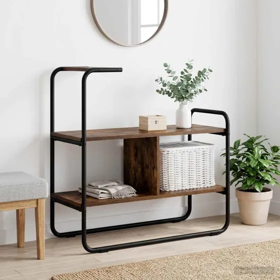 vidaXL Konsolbord Røget eg 80x35x75 cm