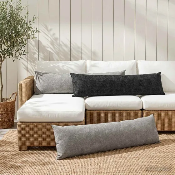 vidaXL Pudebetræk HEERLEN Mørkegrå 40 x 145 cm Chenille