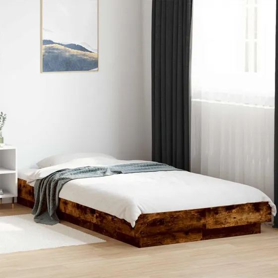 vidaXL Gulvsengramme Røget eg 80 x 210 cm