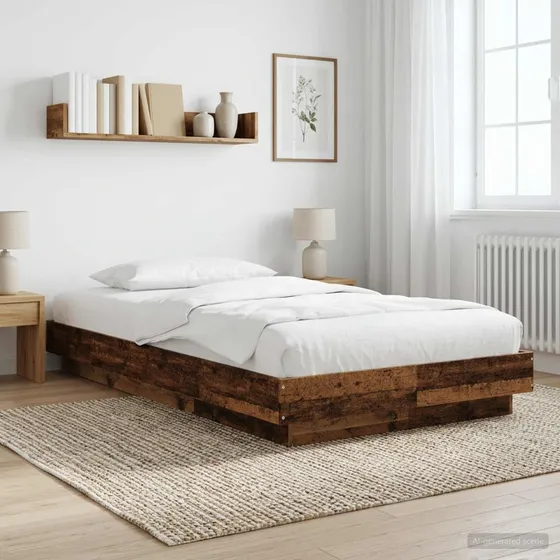 vidaXL Gulvsengramme Gammelt træ 80 x 210 cm