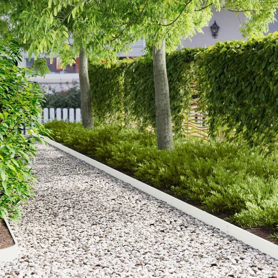 vidaXL Plænekant 50 stk. 103 x 10 cm Stål Hvid