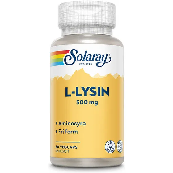 Solaray L-lysin 500 mg – 60 kapsler