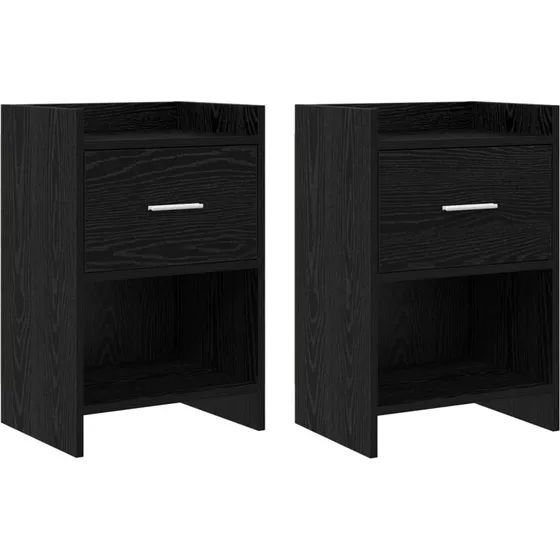 vidaXL Sengeborde 2 stk. Sort eg 40 x 30 x 60 cm