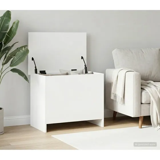 vidaXL Opbevaringskiste Hvid 60 x 40 x 50 cm i Konstrueret Træ
