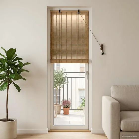 vidaXL Rullegardin i bambus, Naturlig/Brun, 50 x 220 cm