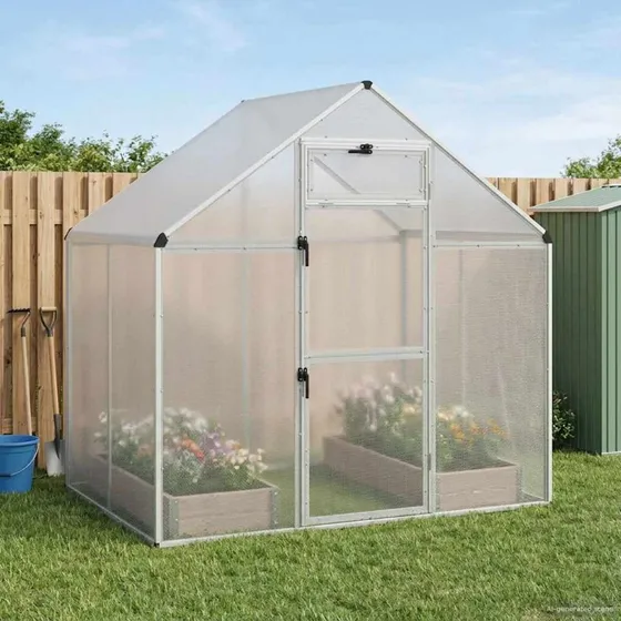 vidaXL Fuglebur Sølv 181,5 x 112 x 173,5 cm